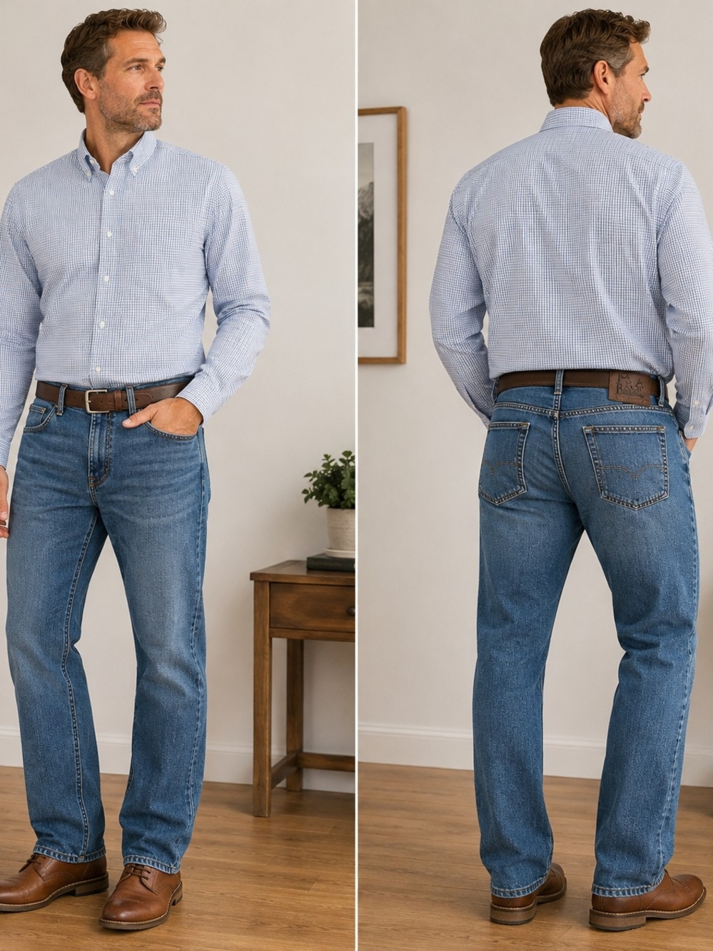 Jos. A. Bank Traveler Denim Jeans Men’s 42Wx29L Straight Leg Blue